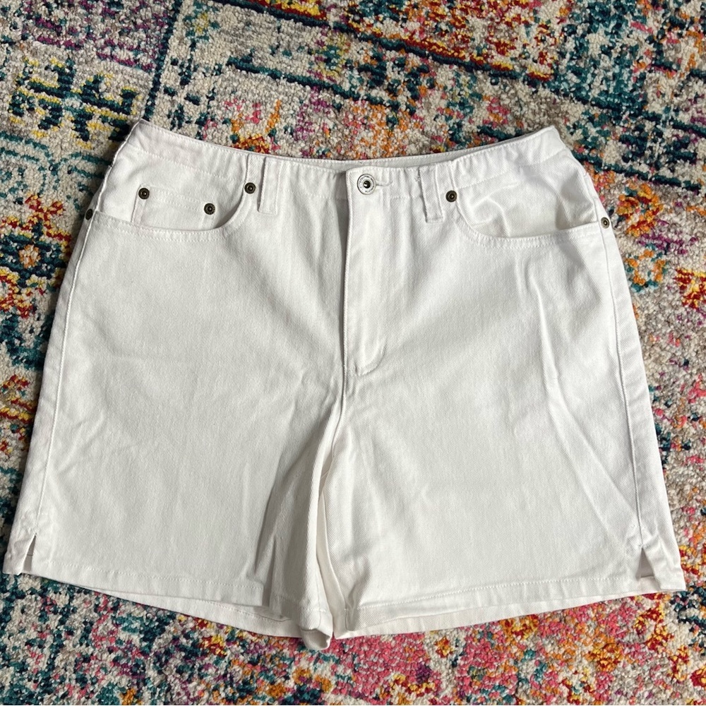 Vintage Mom Jeans‎ Shorts Liz Claiborne White Cotton Sz 10